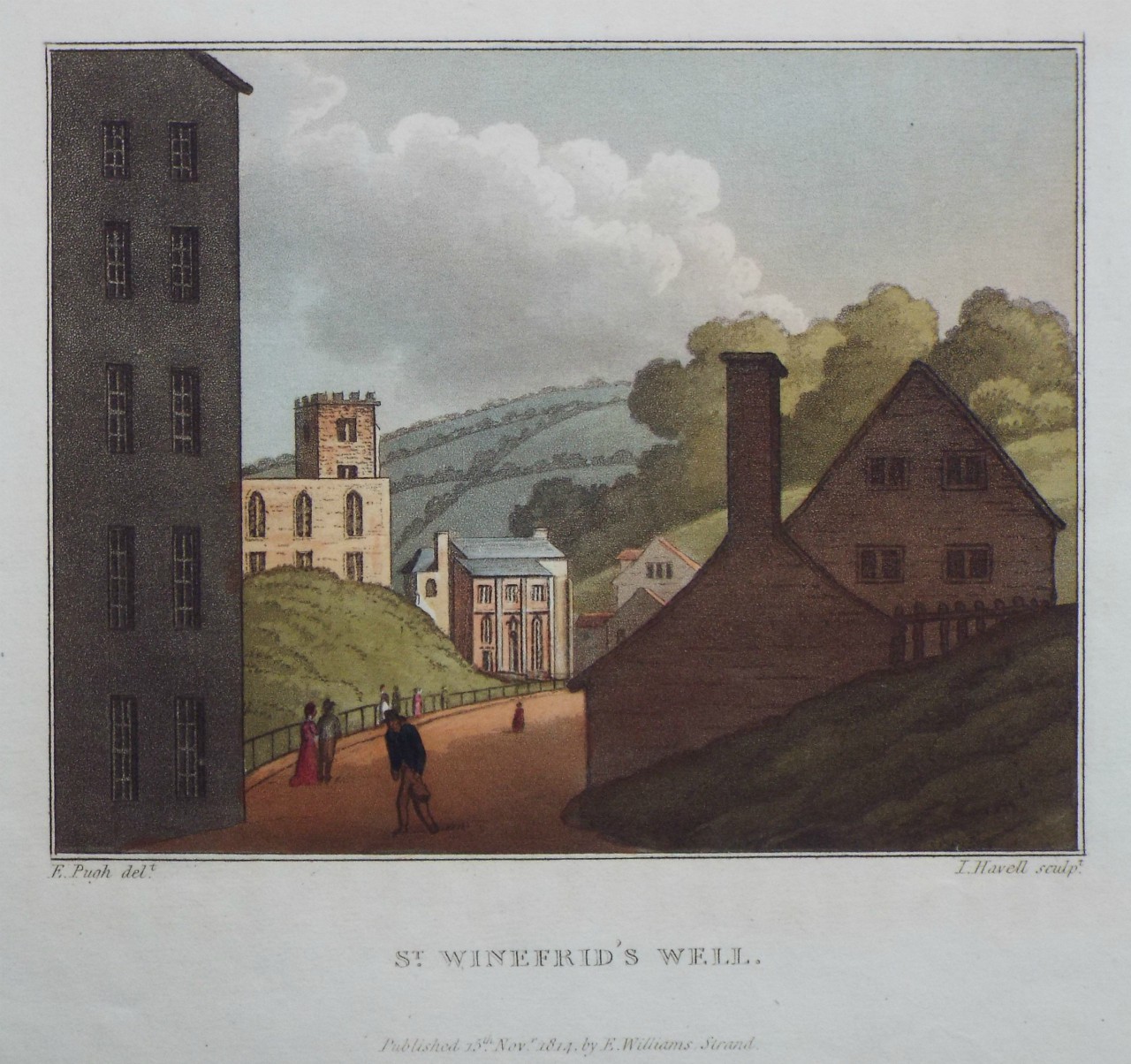 Aquatint - St. Winifred's Well. - Havell