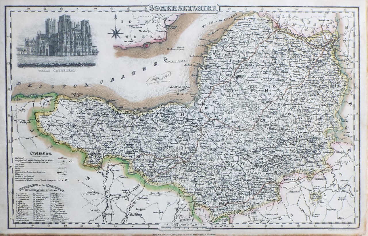 Map of Somerset