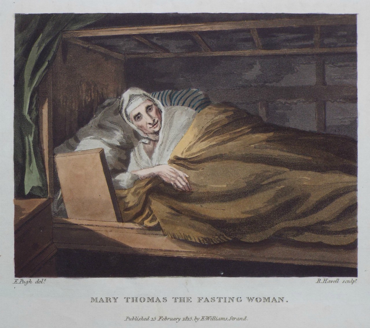 Aquatint - Mary Thomas the Fasting Woman. - Havell