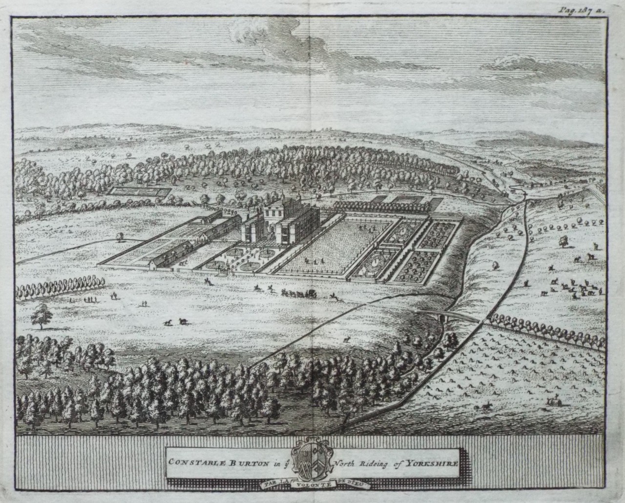 Print - Constable Burton in the County of Yorkshire.