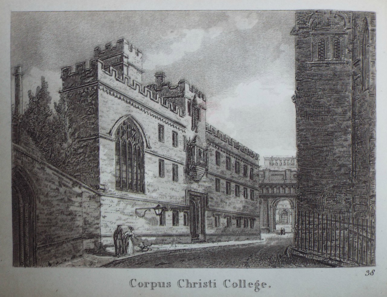 Aquatint - Corpus Christi College.