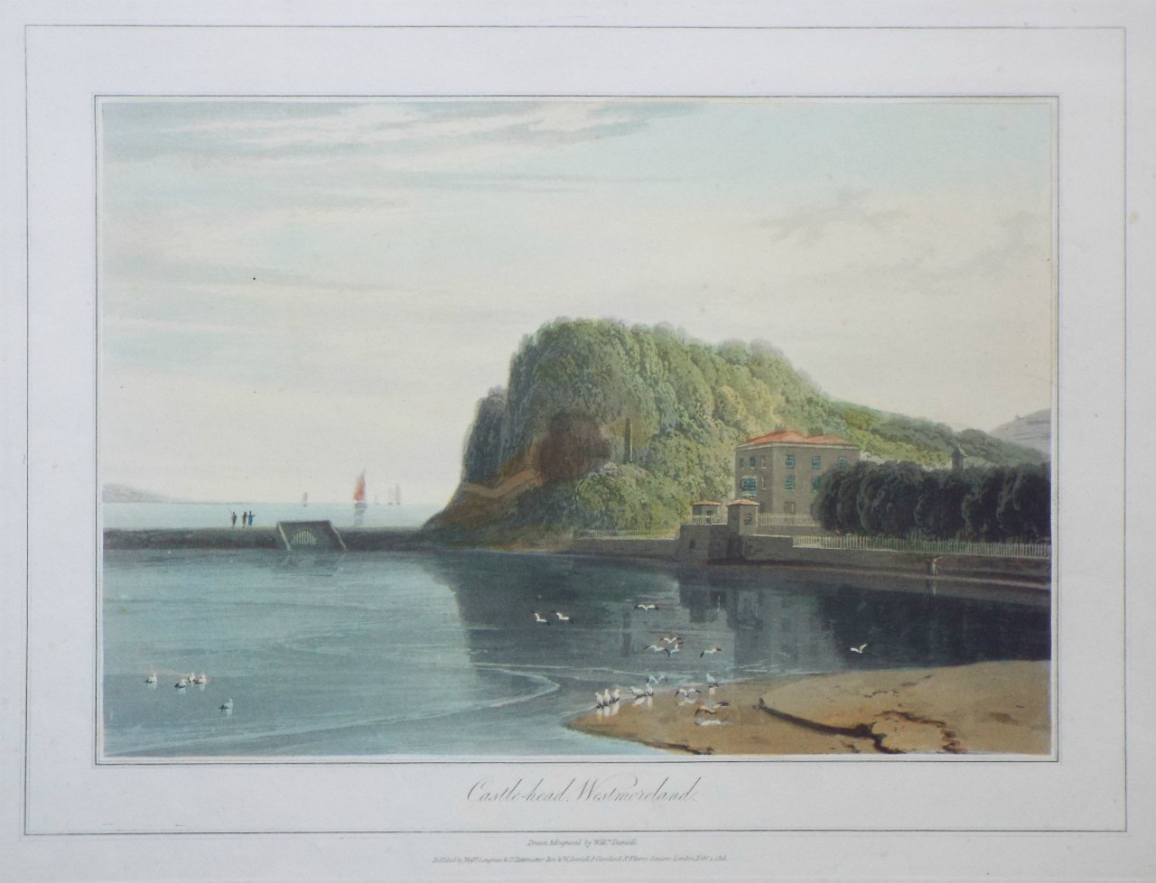 Aquatint - Castle-head, Westmoreland. - Daniell