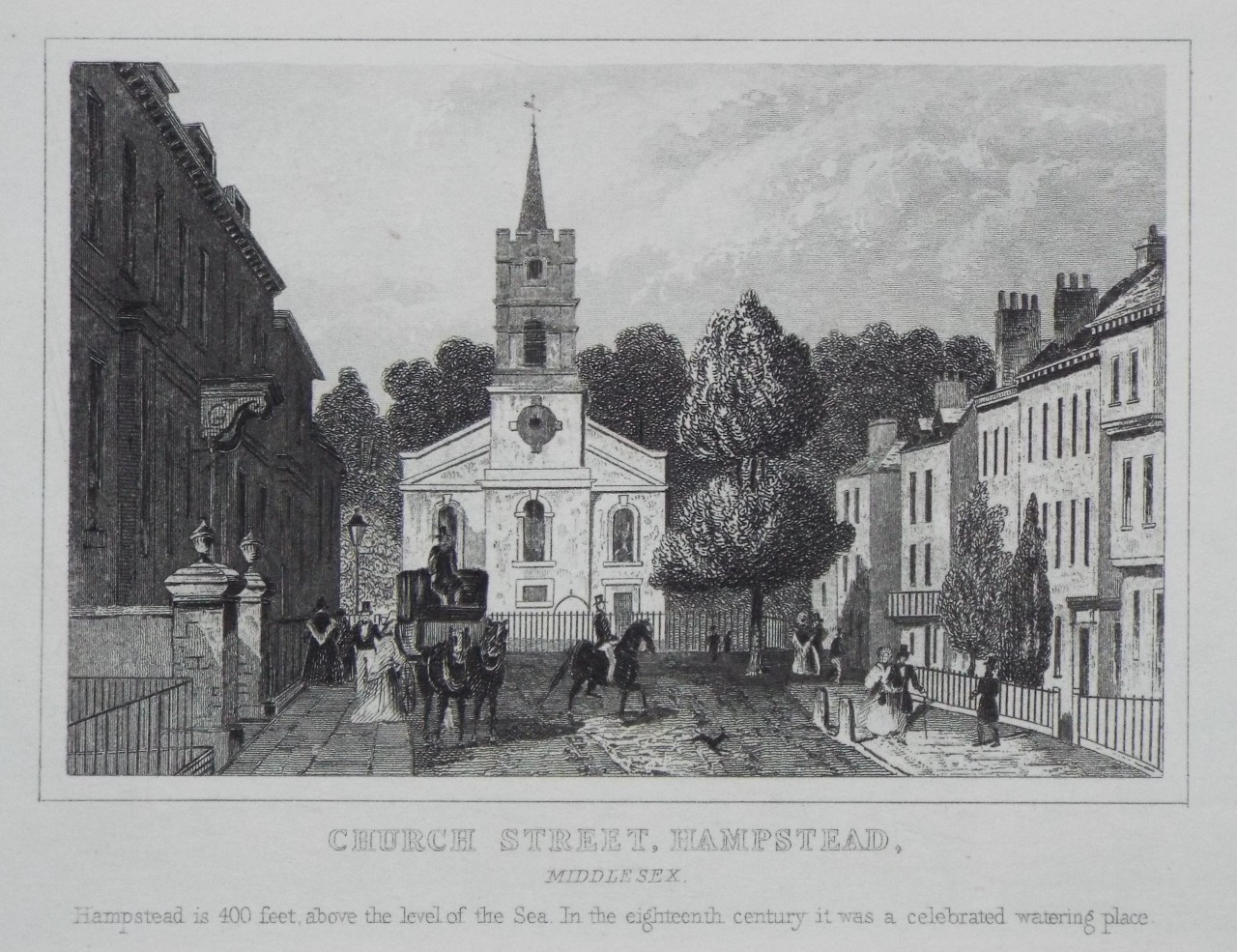Print - Church Street, Hampstead, Middlesex.