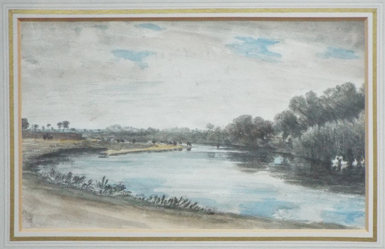 Watercolour - Near Datchet. Portrait of Nothing at all. July 20 1832.