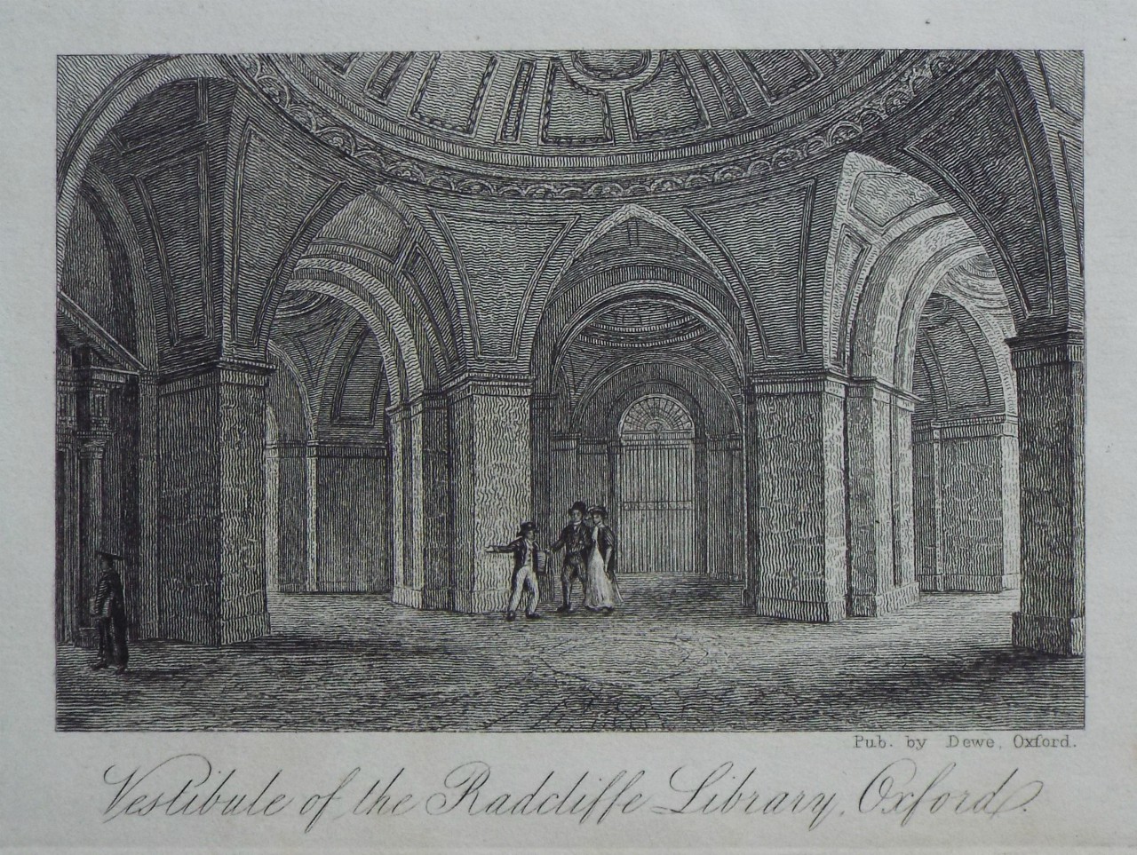 Print - Vestibule of the Radcliffe Library, Oxford.
