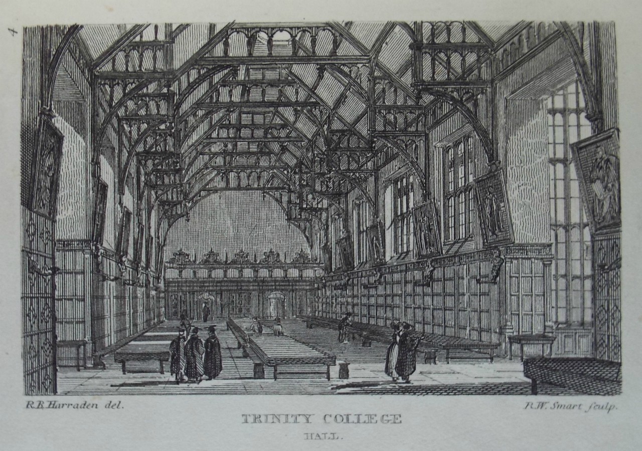 Print - Trinity College, Hall. - Smart