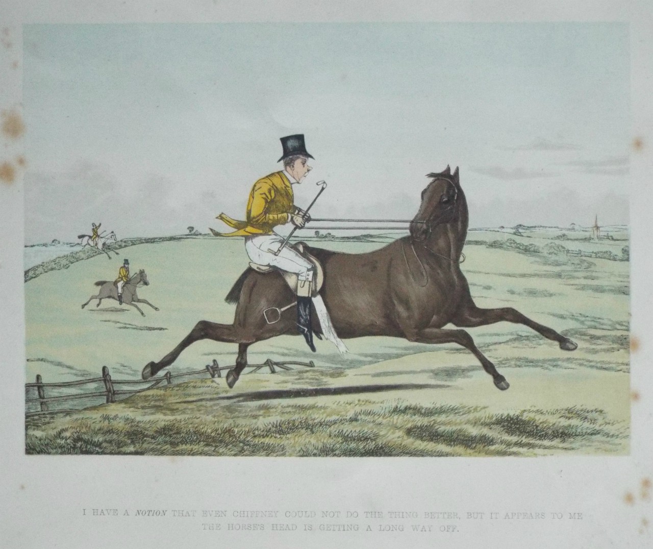 Chromo-lithograph - I have a Notion that even Chiffney could not do the thing better, but it appears to me the horse's head is getting a long way off.