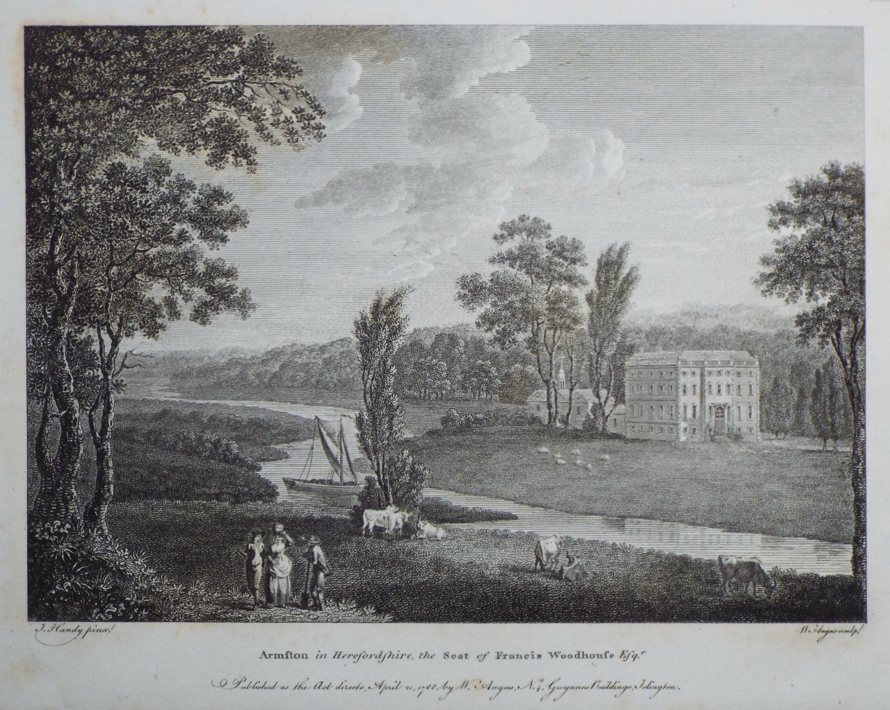 Print - Armston in Herefordshire, the Seat of Francis Woodhouse Esqr. - Angus