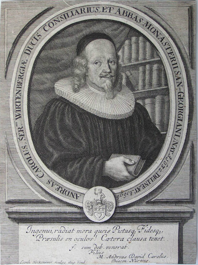 Print - Andreas Carolus Ser.Wirtenbergiae Consiliarus et Abbas Monasterii San-Georgiani