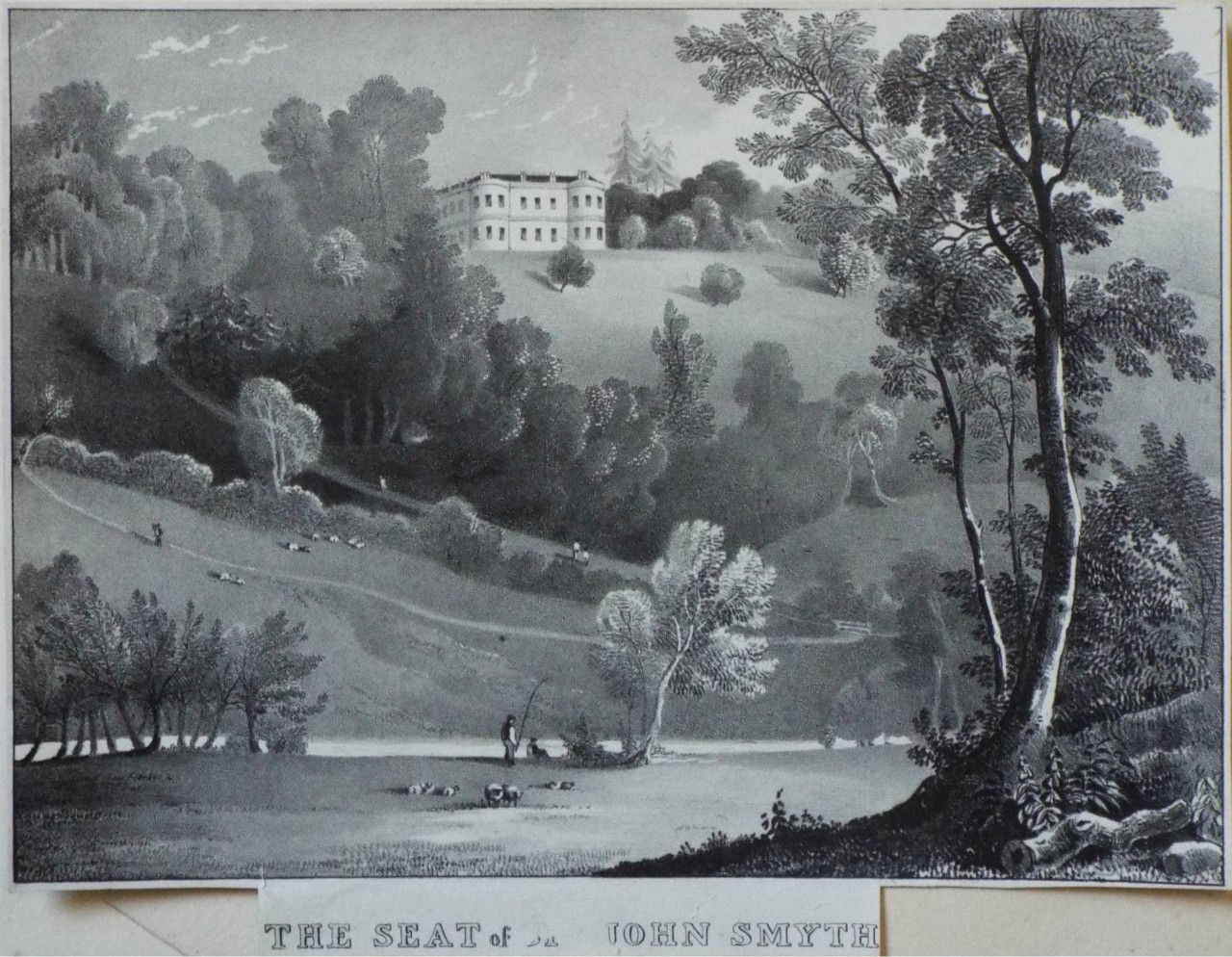 Lithograph - The Seat of Sir John Smyth