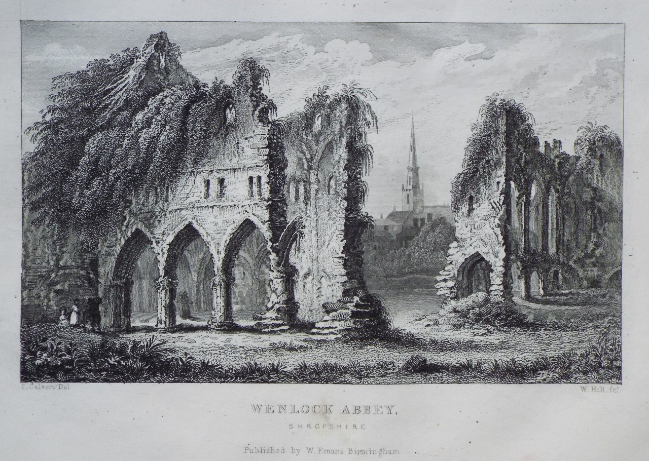 Print - Wenlock Abbey, Shropshire. - Radclyffe