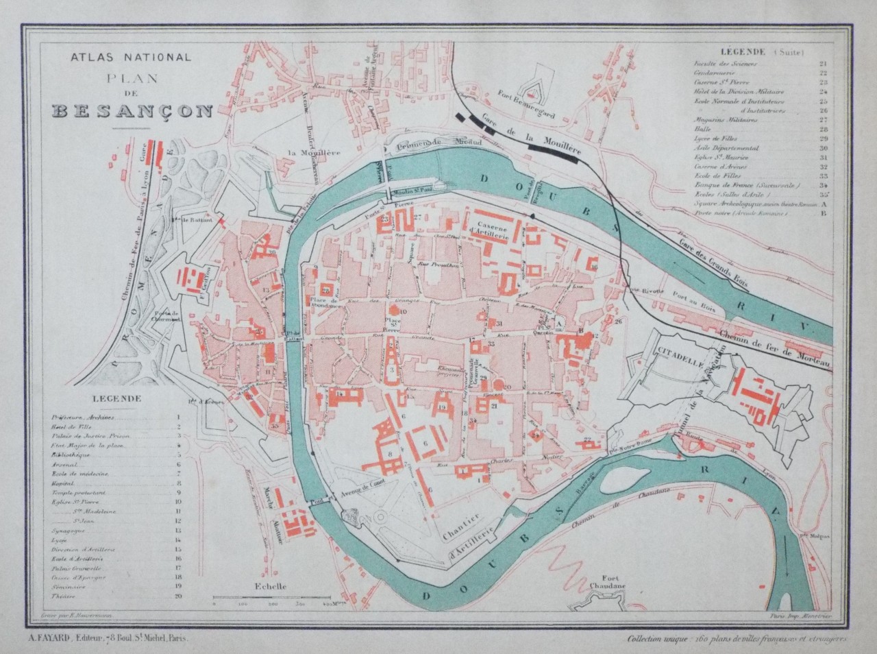 Map of Besancon - Besancon