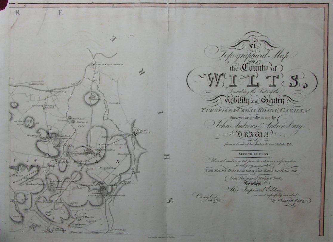 Map of Wiltshire - Faden