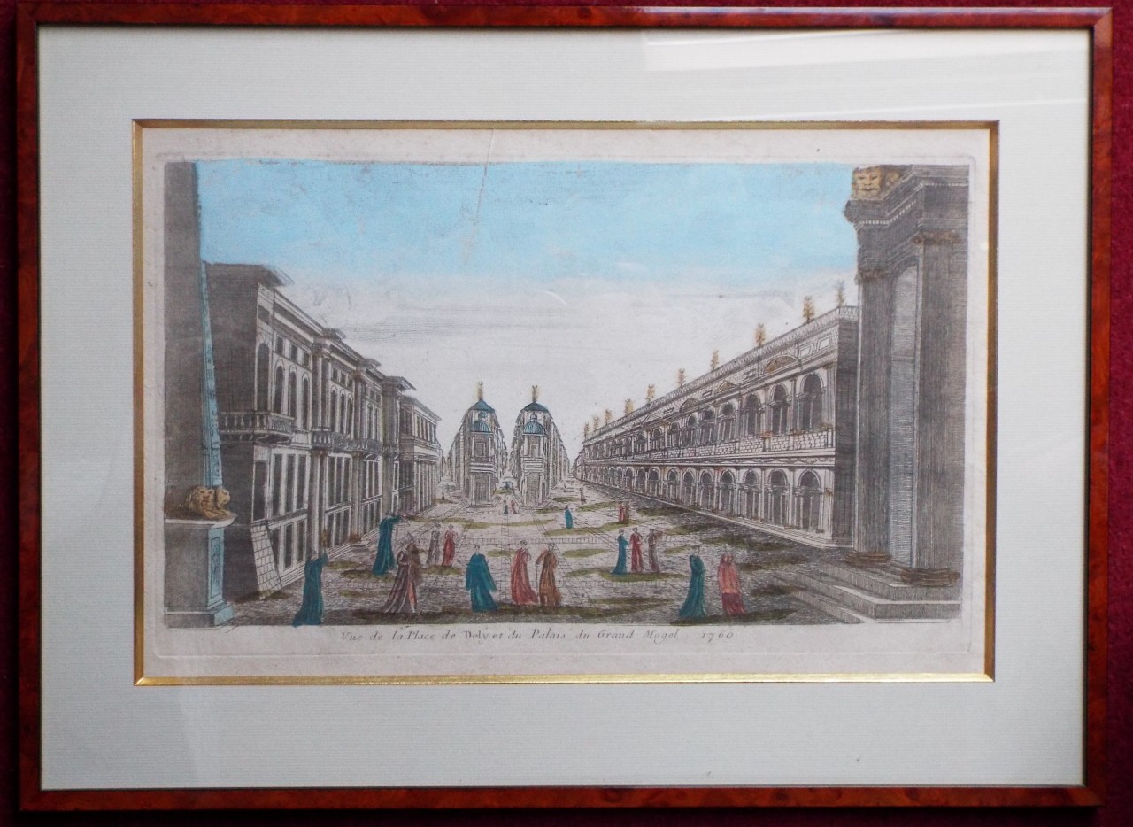 Print - Vue de la Place de Dely at du Palais du Grand Mogul 1760