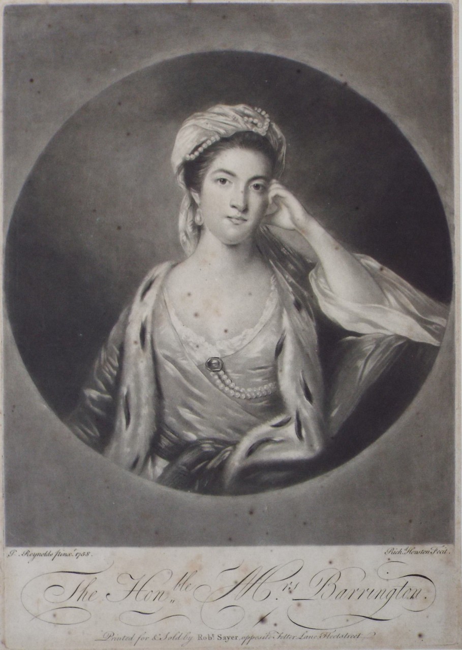 Mezzotint - The Hon. Mrs. Barrington. - Houston