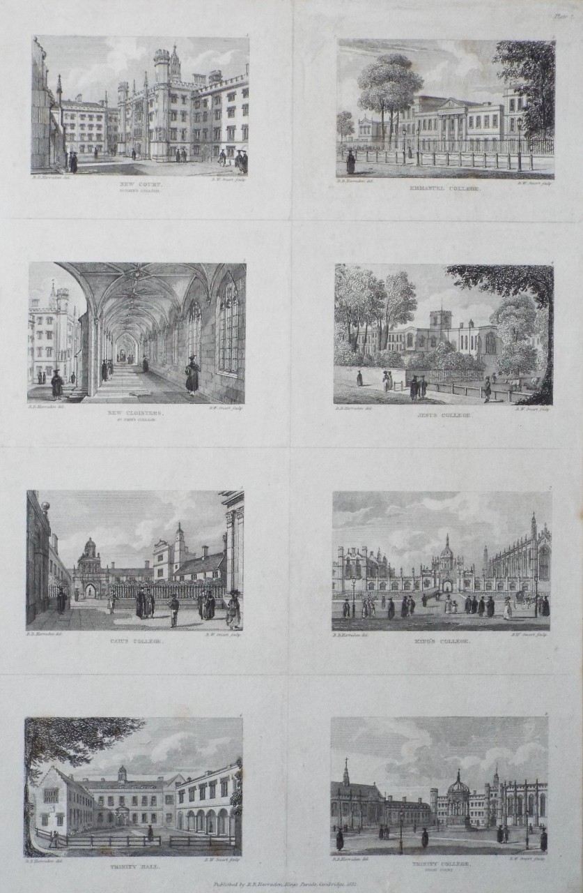 Print - Eight views of Cambridge Colleges - Smart