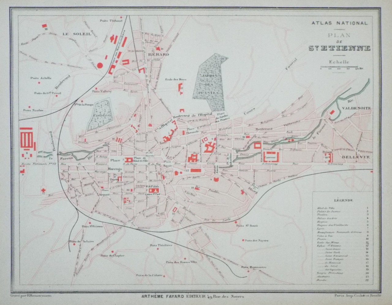 Map of Saint-Etienne - Saint-Etienne