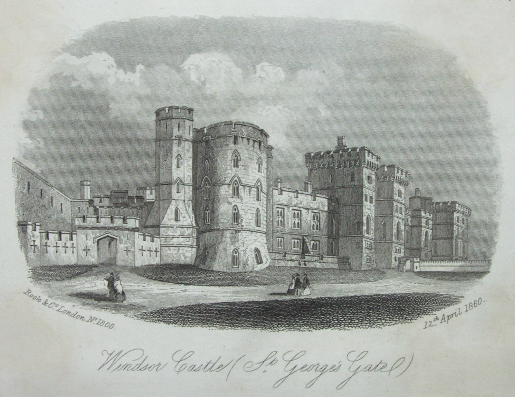Steel Vignette - Windsor Castle (St. George's Gate) - Rock