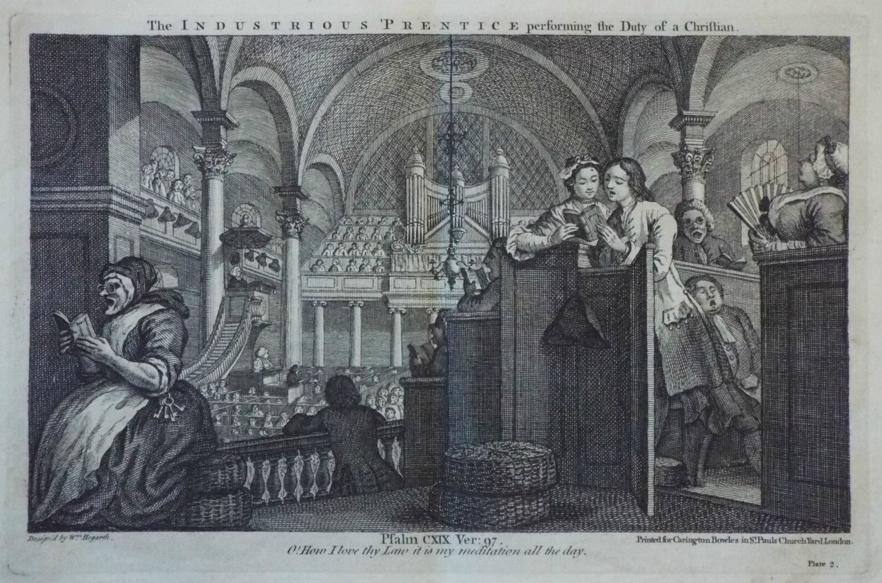 Print - The Industrious 'Prentice performing the Duty of a Christian.