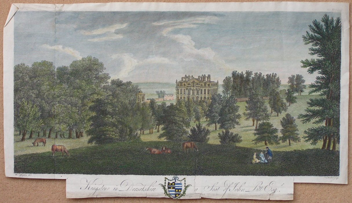 Print - Kingstone in Dorsetshire Seat of John Pitt Esqr. - Picot