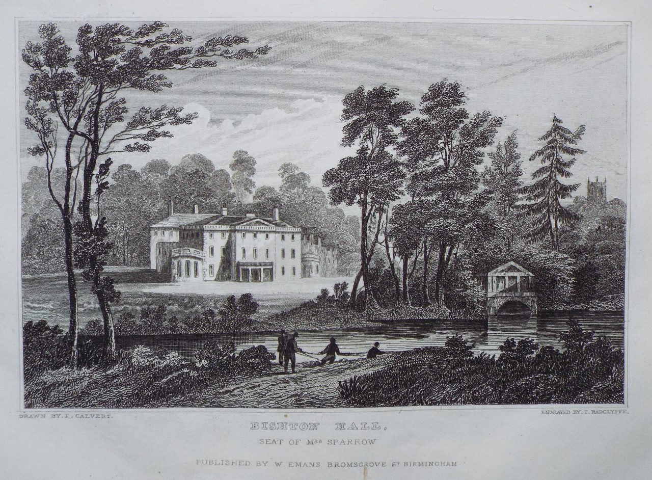 Print - Bishton Hall, Seat of Mrs. Sparrow - Radclyffe