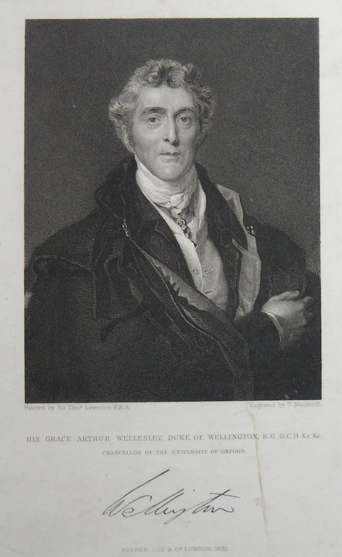 Print - His Grace Arthur Wellesley, Duke of Wellington K.G. G.C.B.&c &c - Woolnoth
