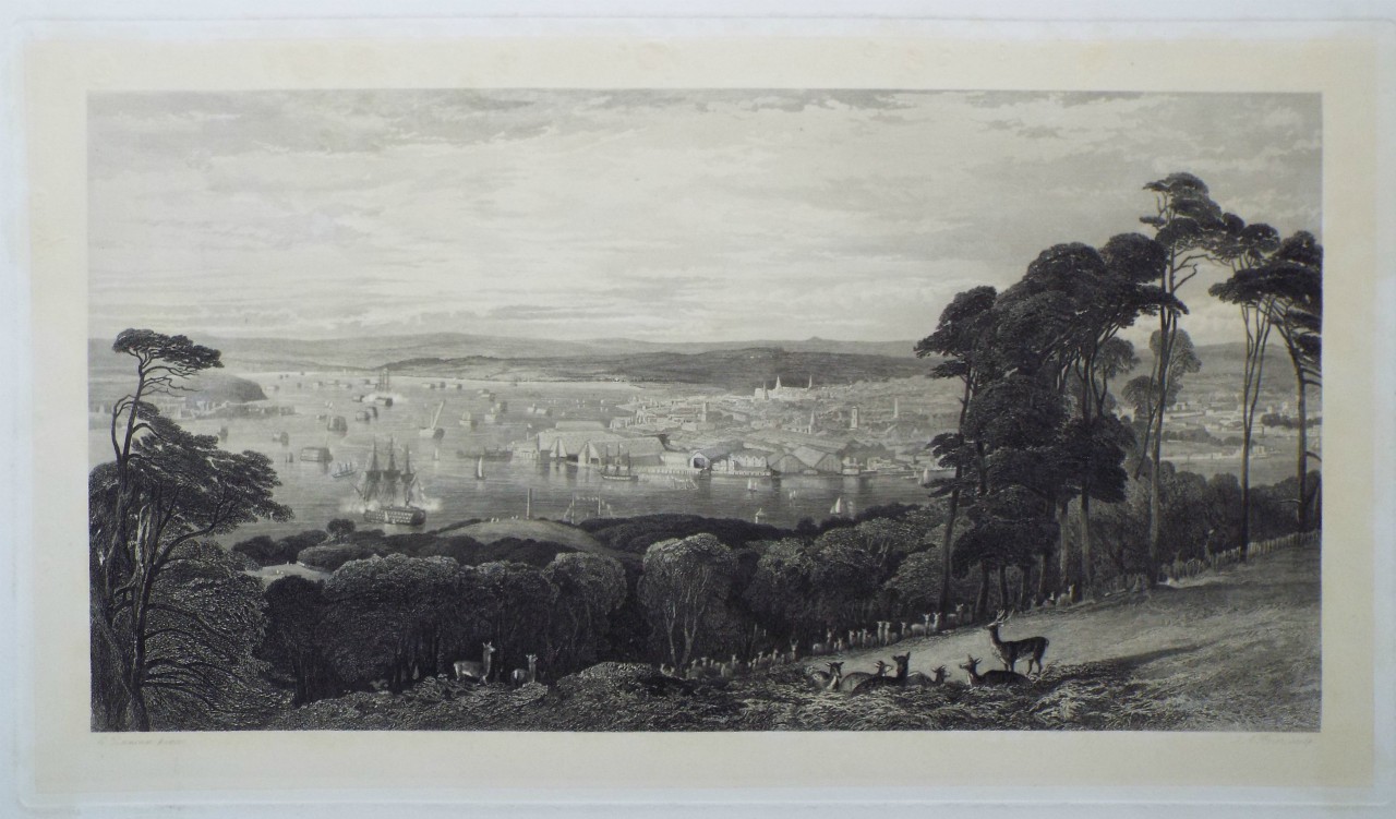 Print - (View of Devonport from Mouth Edgecumbe) - Prior