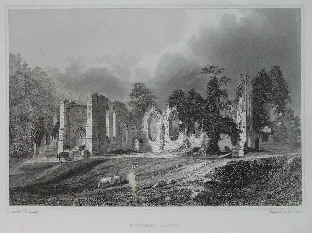 Print - Finchale Abbey - Winter