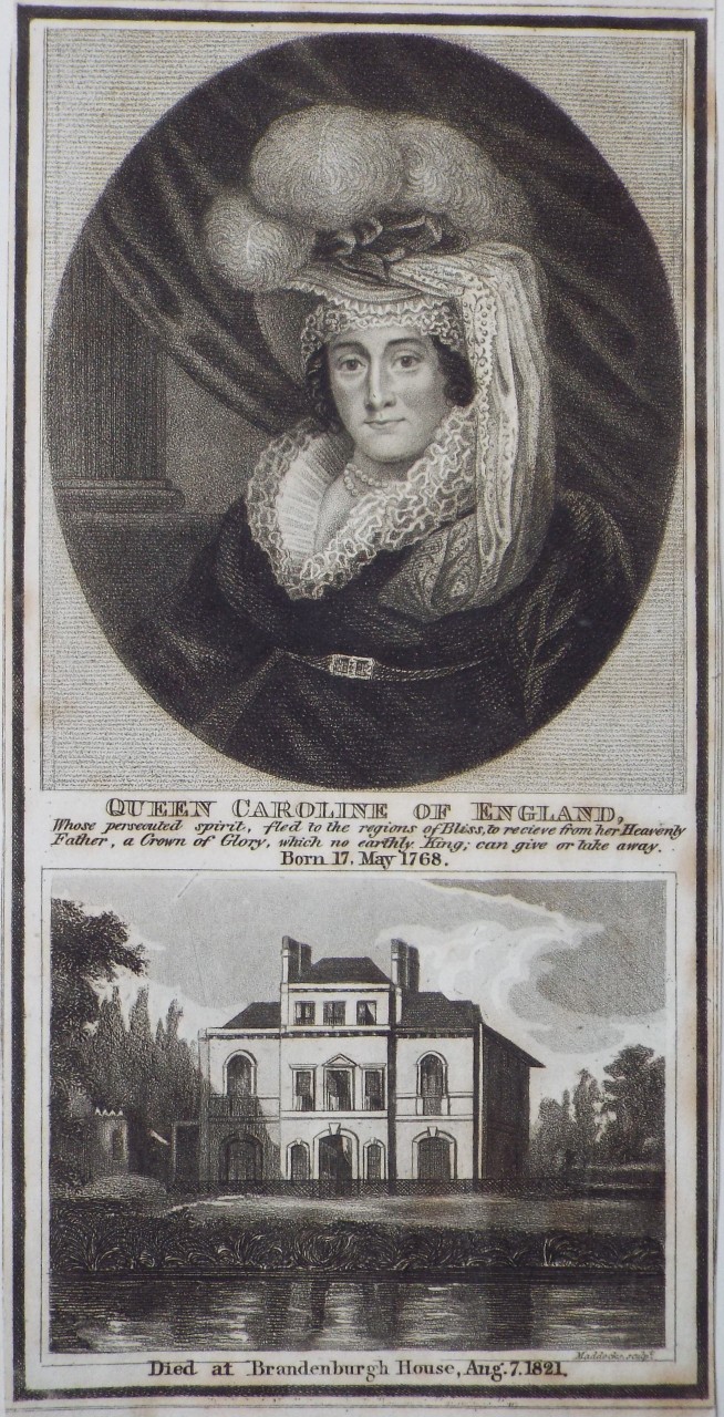 Stipple - Queen Caroline of England. - 