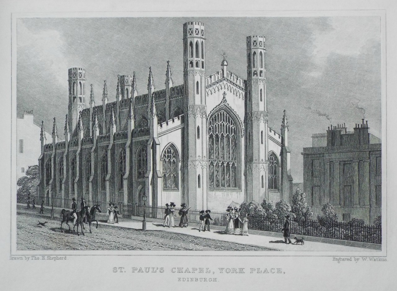 Print - St. Paul's Chapel, York Place, Edinburgh. - Watkins