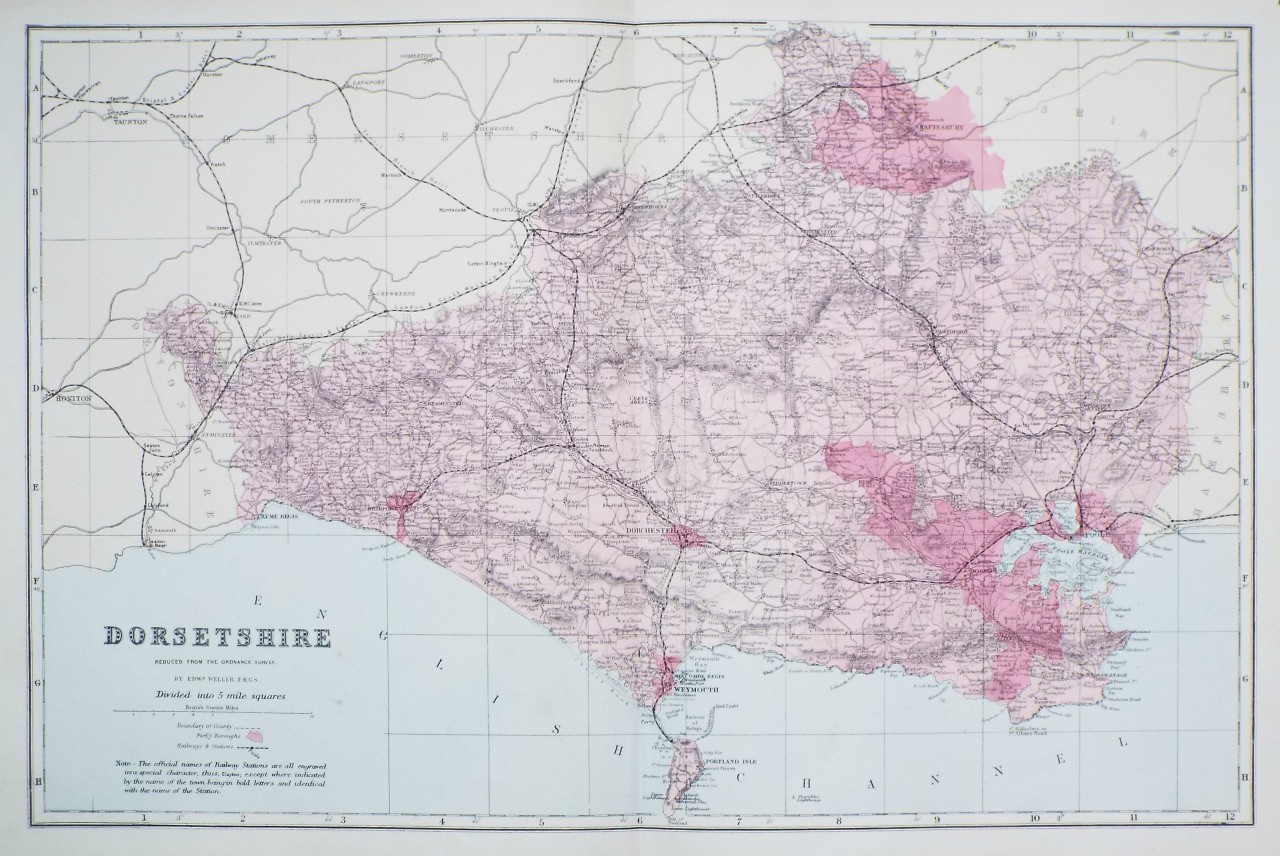 Map of Dorset - Bacon