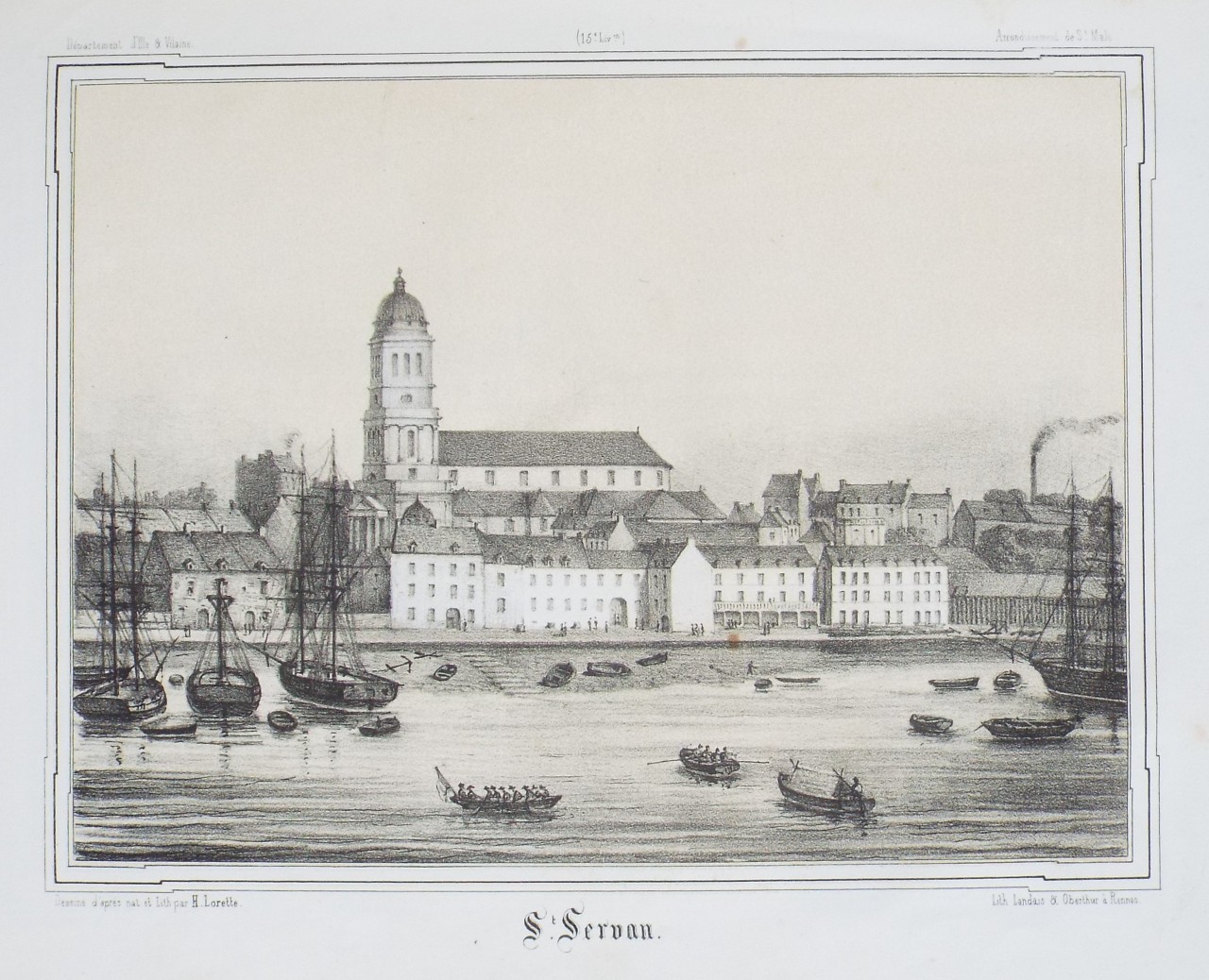 Lithograph - St. Servan. - Lorette