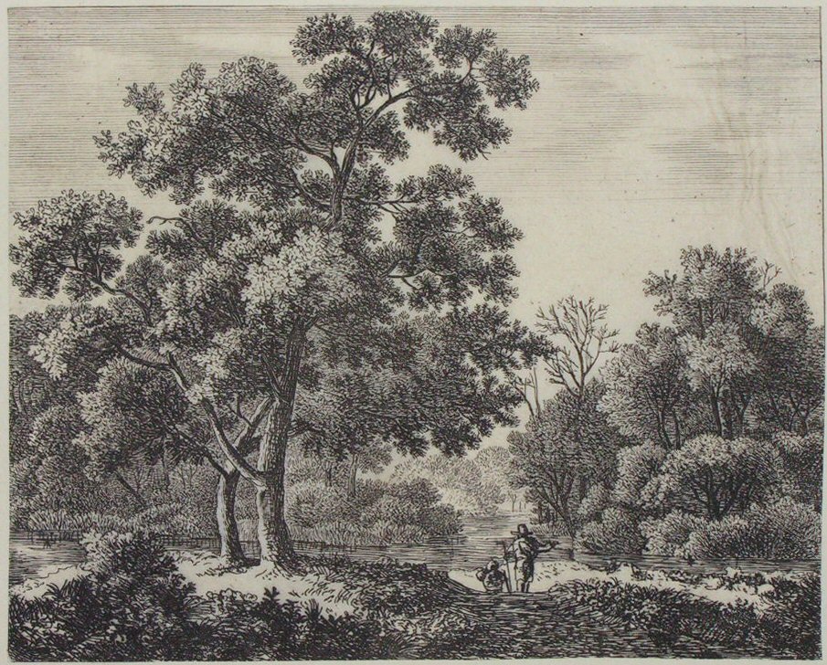 Print - (Woodland landscape with two walkers) - Smith