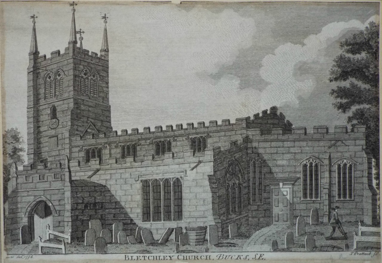 Print - Bletchley Church, Bucks, S.E. - Ptattent