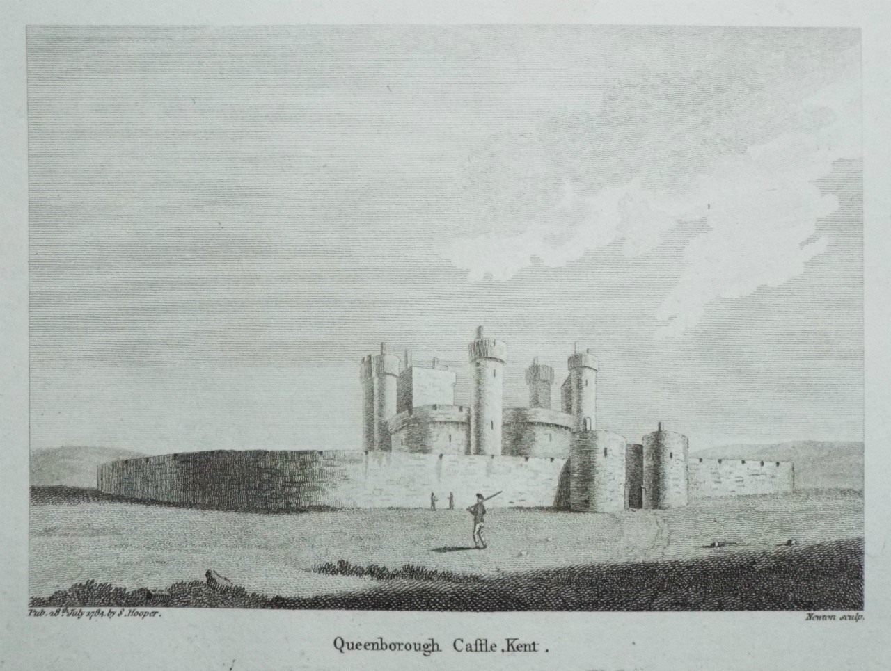 Print - Queenborough Castle, Kent. - 