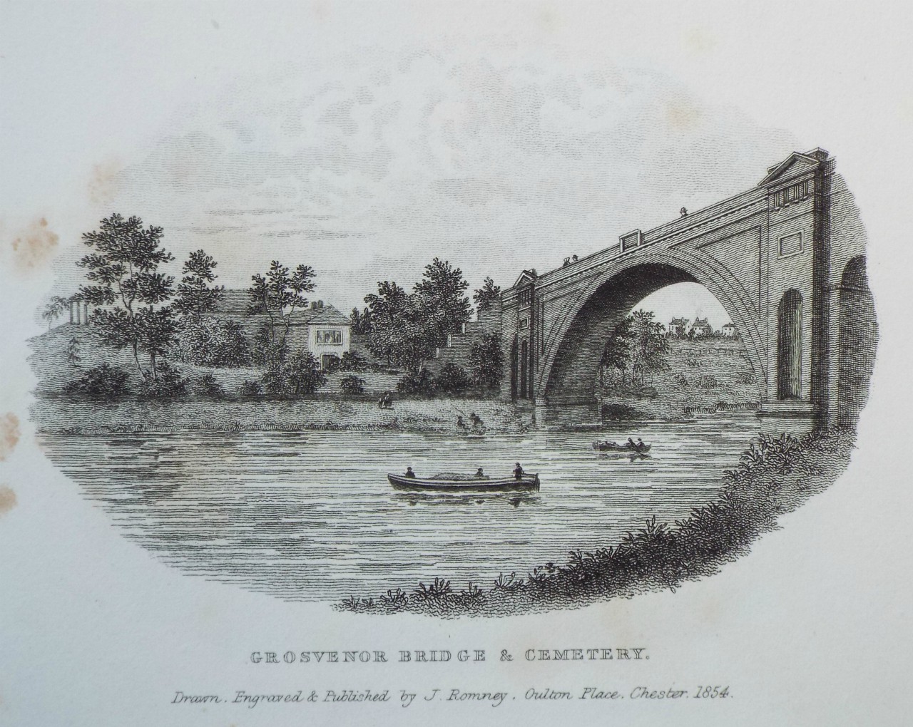 Print - Grosvenor Bridge & Cemetery. - Romney