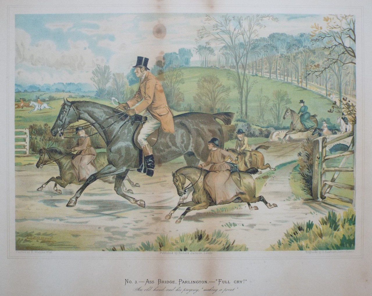 Chromo-lithograph - No. 3. - Ass Bridge, Parlington. - 