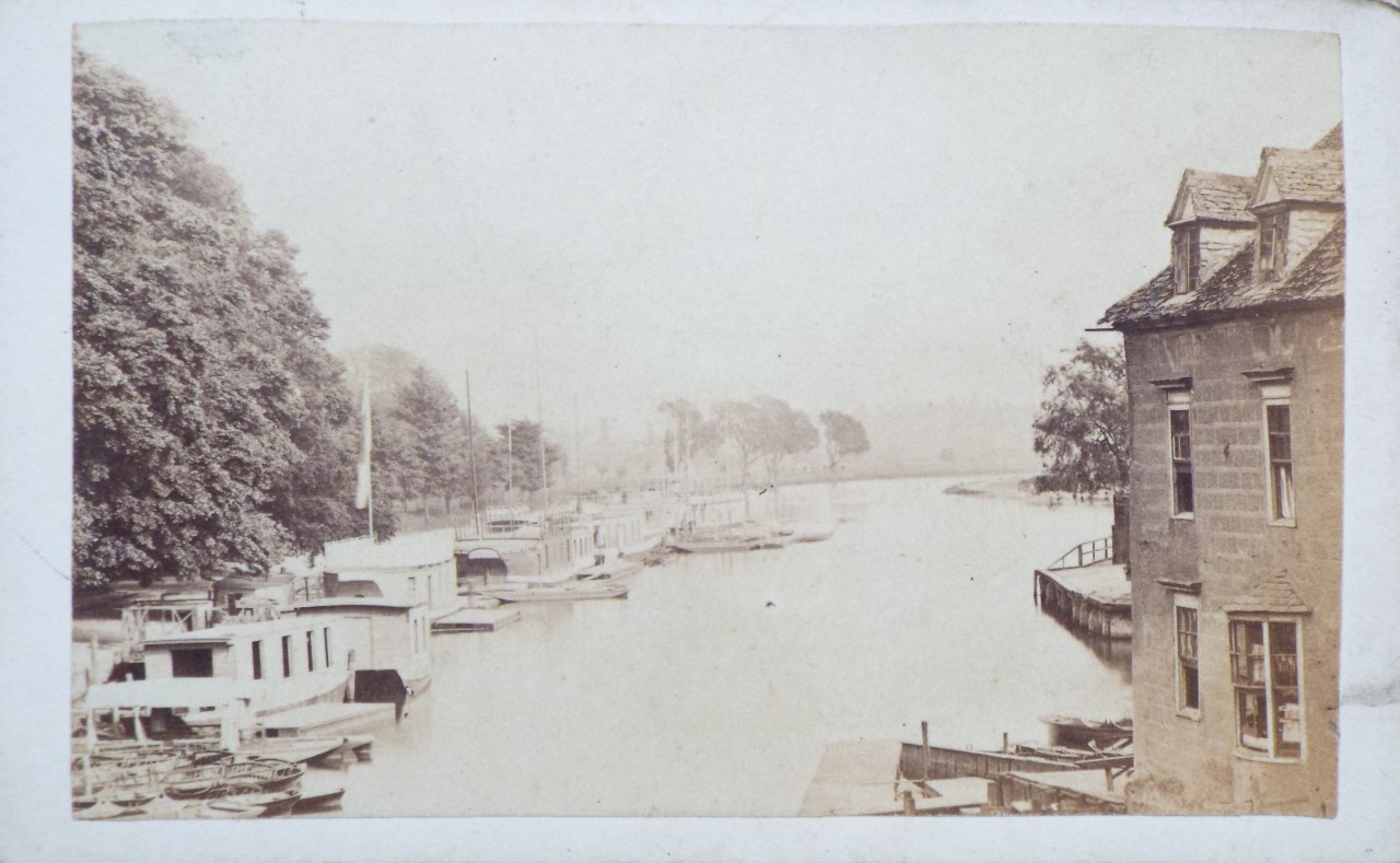 Photograph - Oxford College Barges on the Isis at Christchurch Meadow
