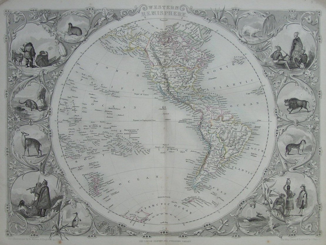 Map of Western Hemisphere