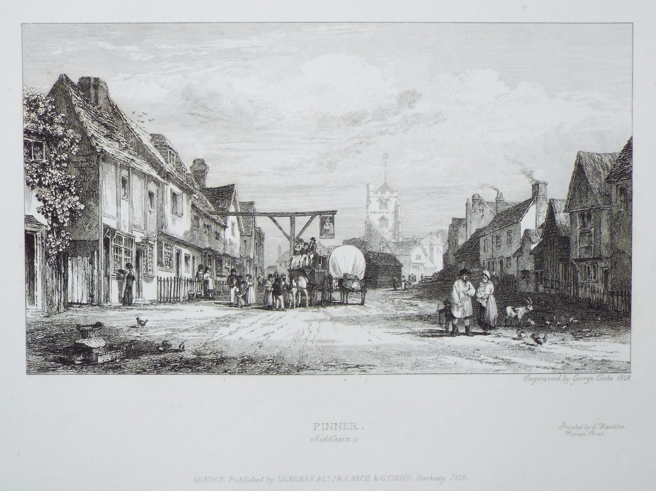 Print - Pinner, Middlesex. - Cooke