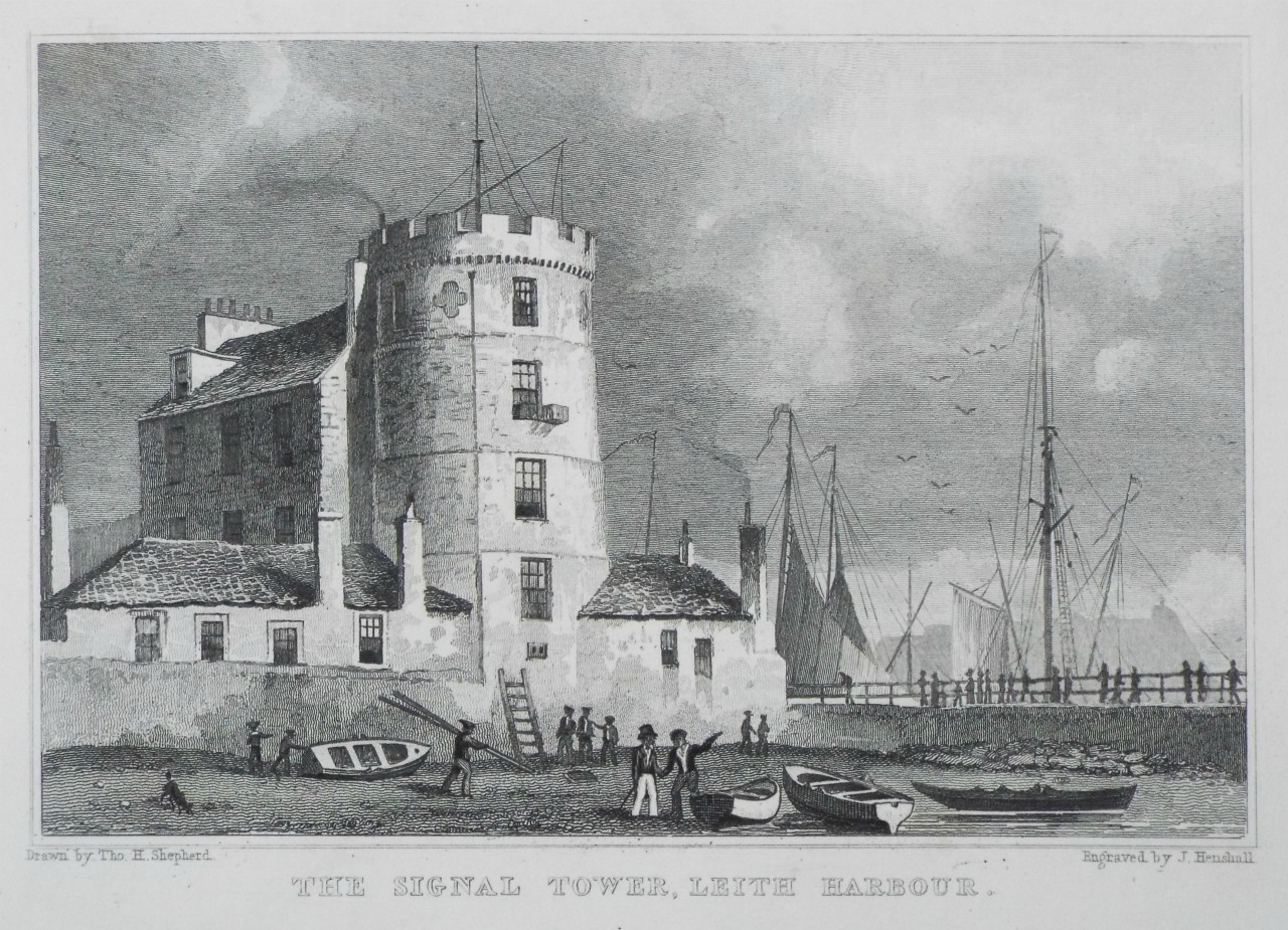 Print - The Signal Tower, Leith Harbour. - Henshall