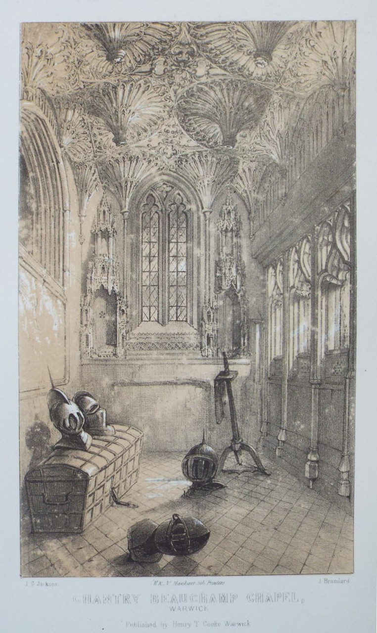 Lithograph - Chantry Beauchamp Chapel, Warwick. - Brandard