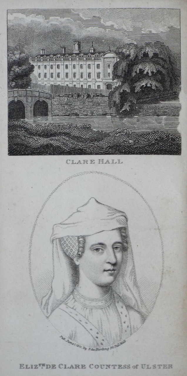 Print - Clare Hall | Elizth. de Clare Countess of Ulster