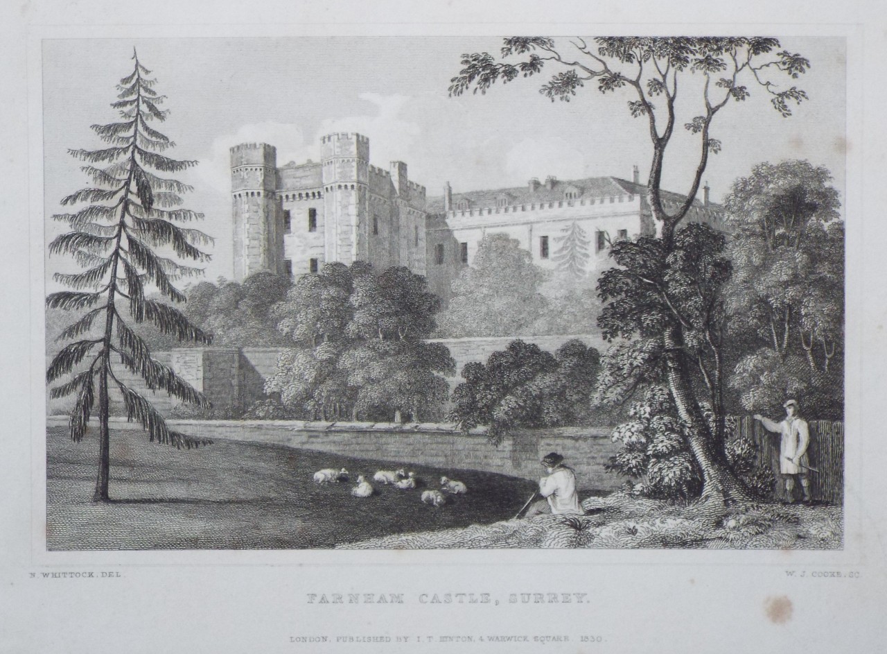 Print - Farnham Castle, Surrey. - Cooke