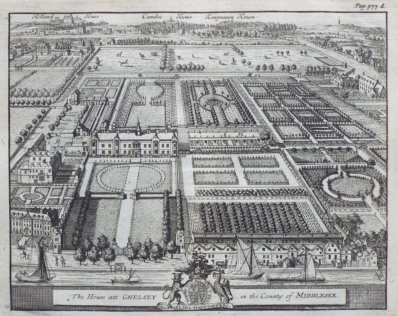 Print - The House att Chelsey in the County of Middlesex.