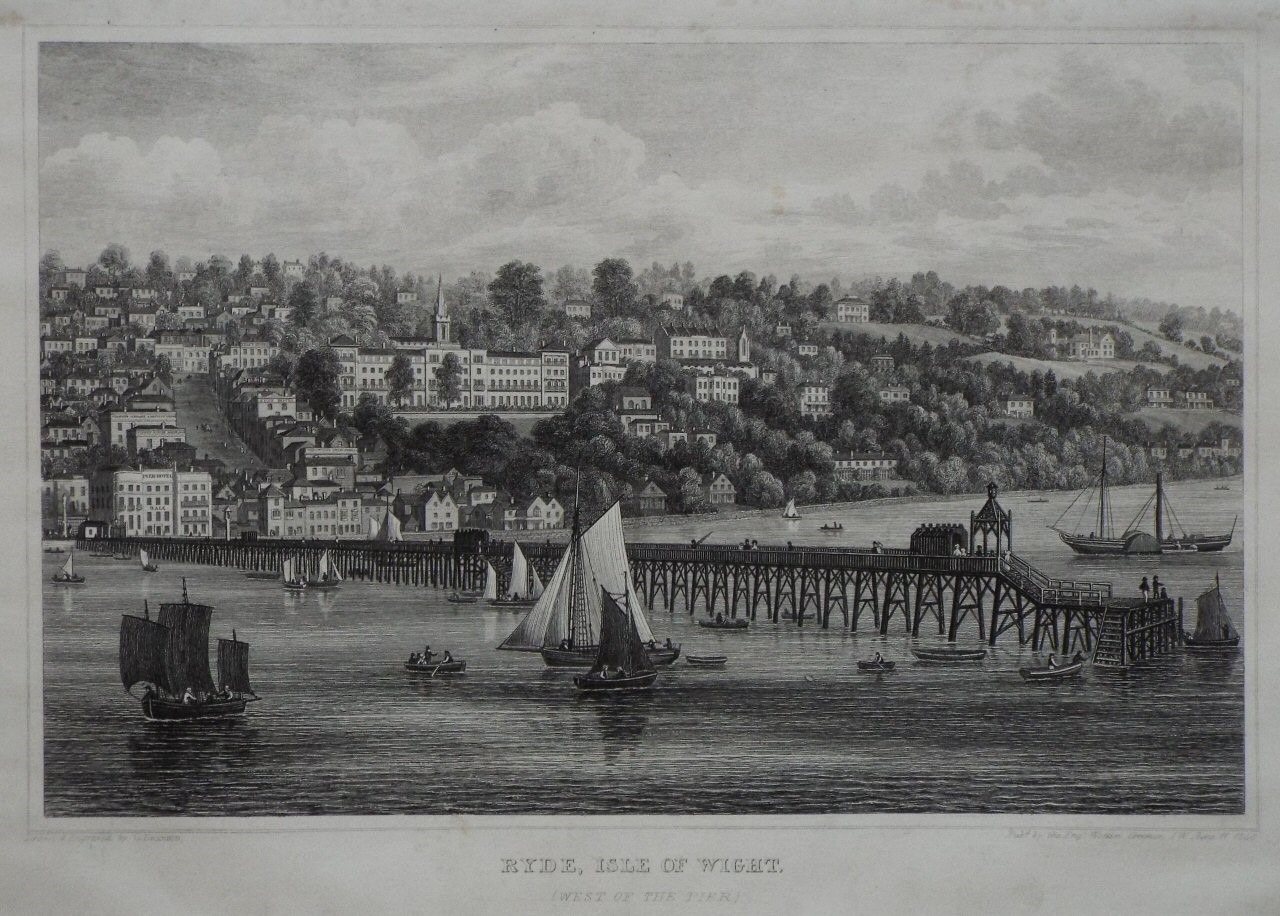 Print - Ryde, Isle of Wight. (West of the Pier) - Brannon