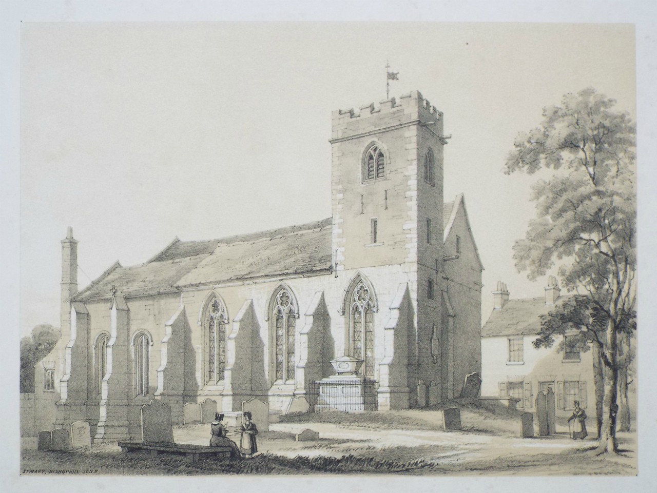 Lithograph - St. Mary Bishophill Senr. - Monkhouse