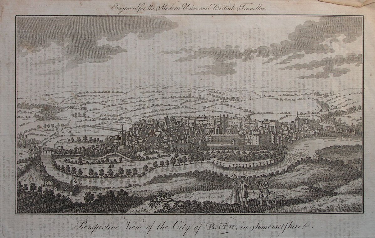 Print - Perspective View of the City of Bath, in Somersetshire