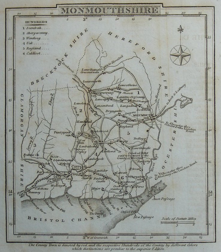 Map of Monmouthshire - Cooke