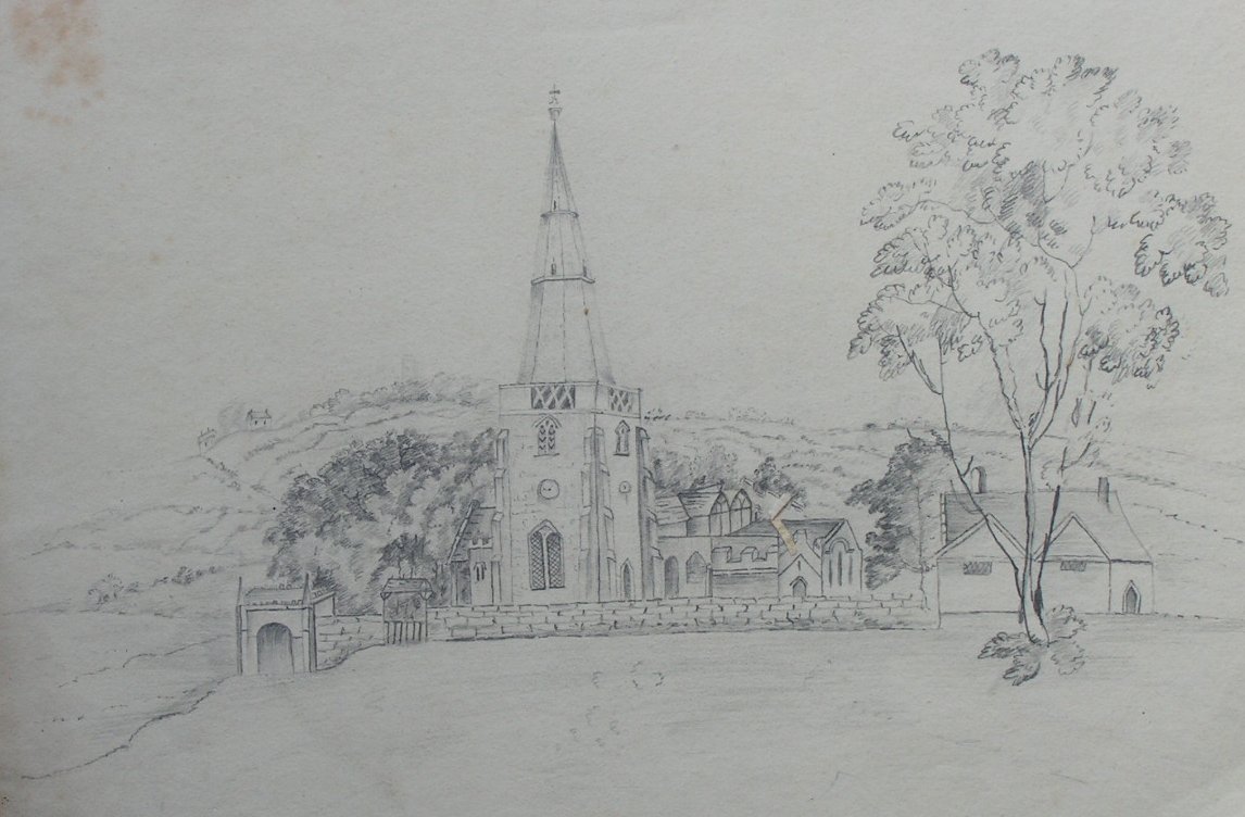 Pencil sketch - (Repton Church)